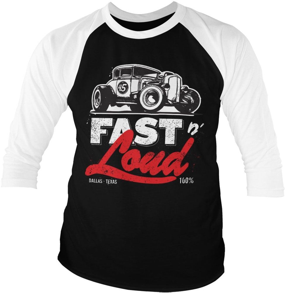 Fast N' Loud Hot Rod Baseball 3/4 Sleeve Tee DC-19-FL003-H83-7 - Herren / Unisex