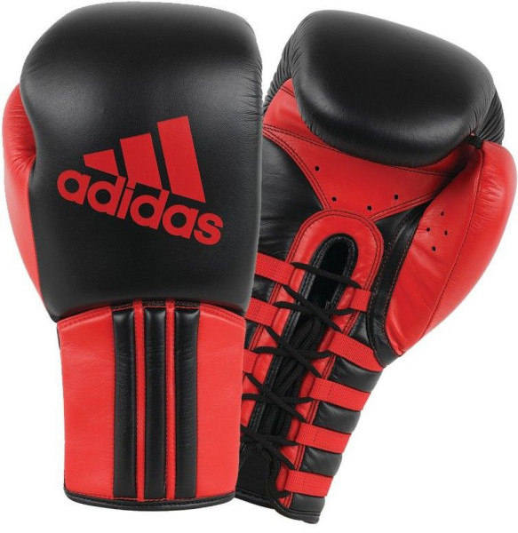 adidas Safety Sparring Boxhandschuhe Lace Schwarz / Rot 18 oz
