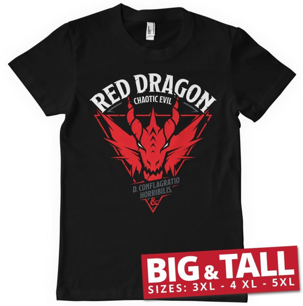 Dungeons & Dragons D&D Red Dragon Chaotic Evil Big & Tall T-Shirt