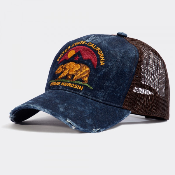 King Kerosin Trucker Cap im Used-Look 280340 Denim