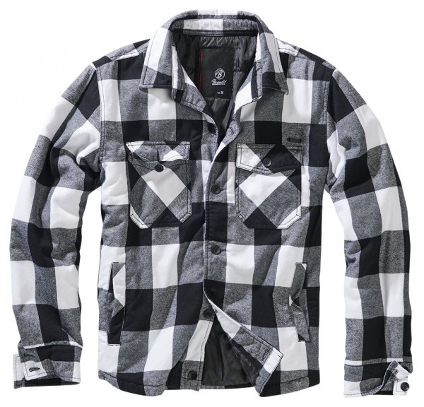 Brandit Jacke Lumberjacket in White/Black