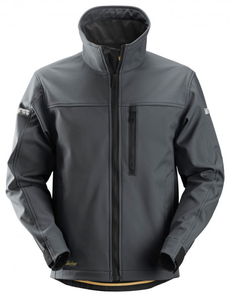 Snickers AllroundWork Softshell Arbeitsjacke Stahlgrau-Schwarz