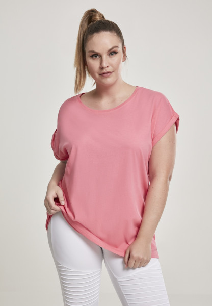 Urban Classics Female Shirt Ladies Extended Shoulder Tee Pinkgrapefruit