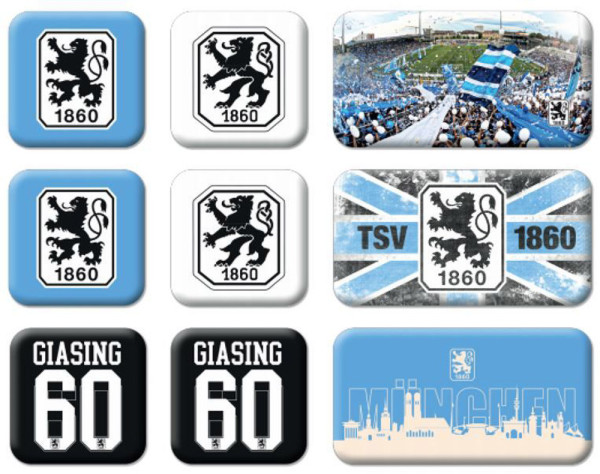 TSV 1860 München Magnet 9er-Set Fussball