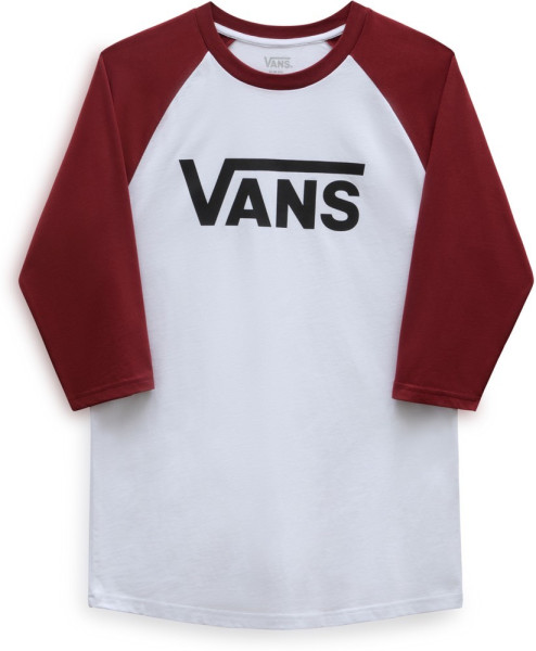 Vans Herren T-Shirt Mn Vans Classic Raglan White-Black-Syrah