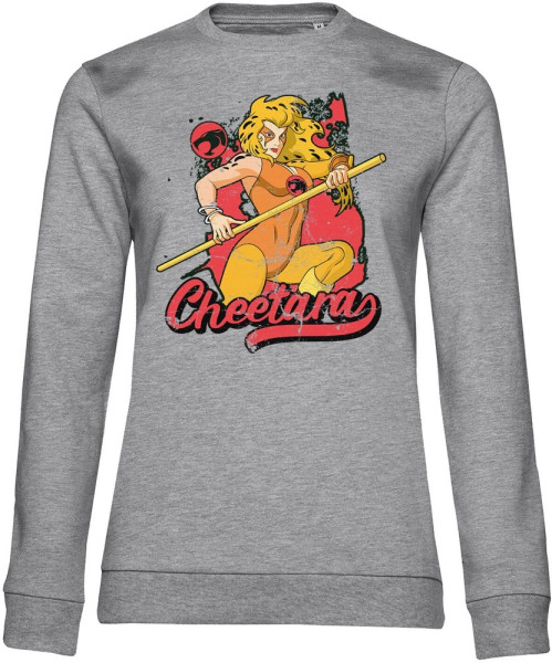 Bored of Directors Thundercats - Cheetara Distressed Girly Damen Sweatshirt Heathergrey