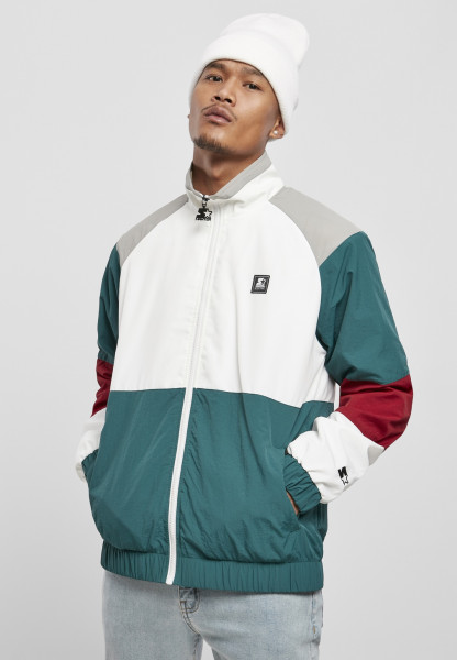 Starter Black Label Jacket Starter Color Block Retro Jacket Retro Grn/White/Brick Rd/Grey