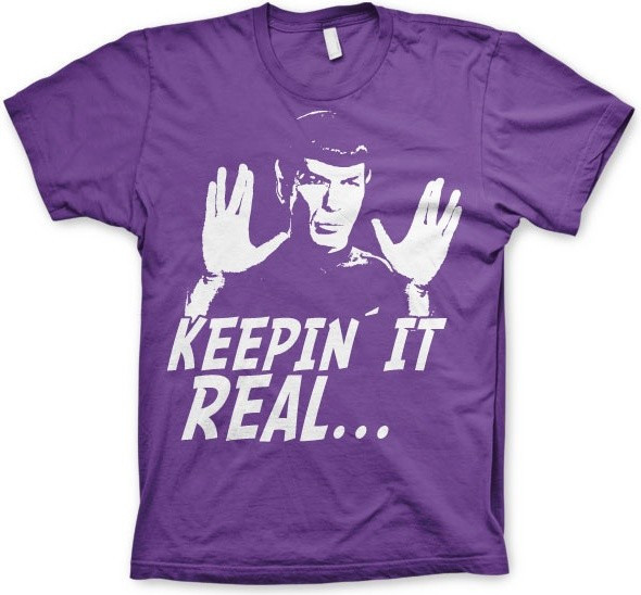 Star Trek Spock Keepin' It Real T-Shirt Purple