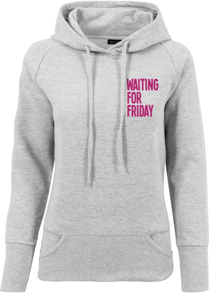 Mister Tee Damen Ladies Waiting For Friday Hoody Grey-S