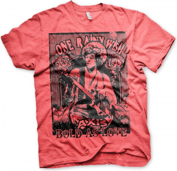 Jimi Hendrix Bold As Love T-Shirt Red-Heather