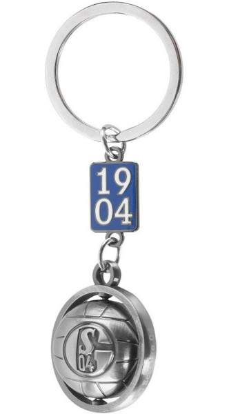FC Schalke 04 S04 Schlüsselanhänger Retro-Ball Fussball Blau