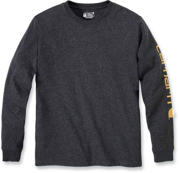 Carhartt Sleeve Logo T-Shirt L/S Carbon Heather