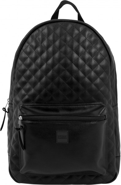 Urban Classics Bag Diamond Quilt Leather Imitation Backpack Black