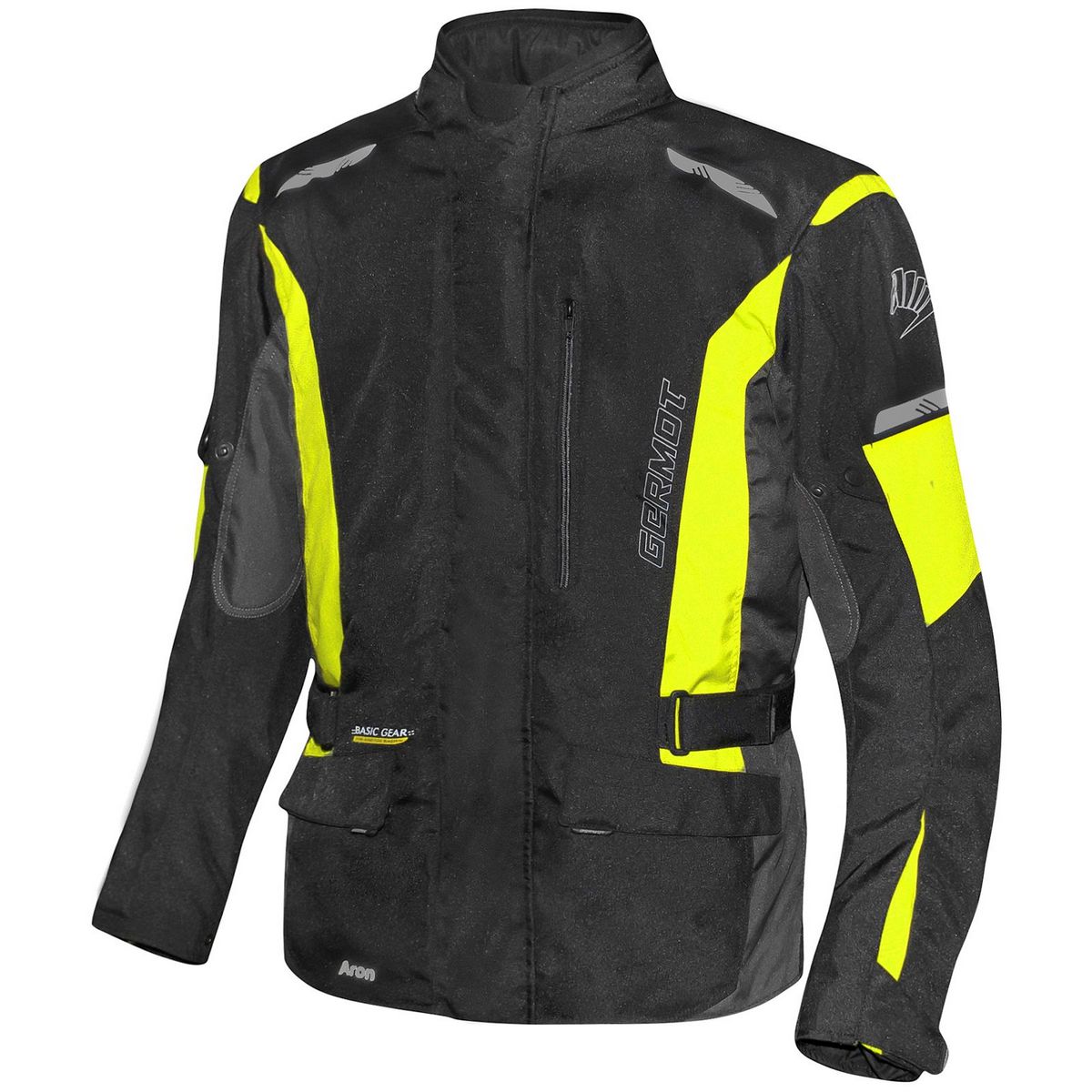 Germot Herren Motorrad Jacke Textiljacke Aron Schwarz/Gelb