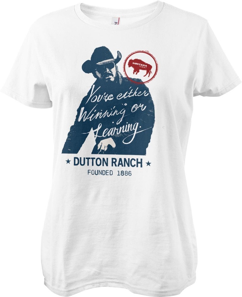 Gelbstone Winning Or Learning Girly Tee Damen T-Shirt Weiß - Damen