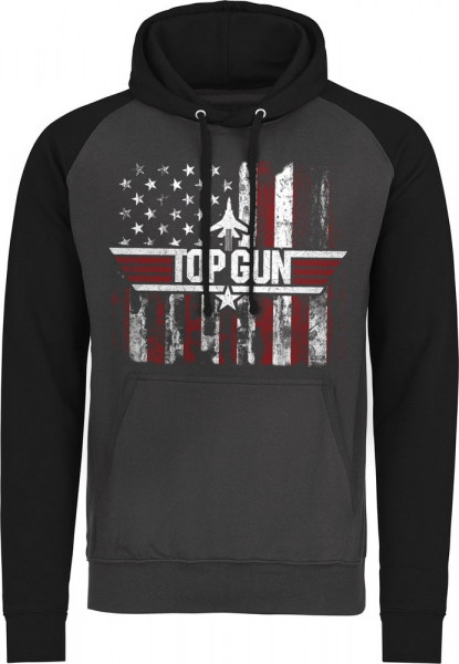Top Gun America Baseball Hoodie Dark-Grey-Black