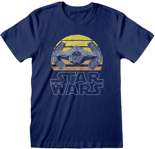 Star Wars - Tie Fighter Moon T-Shirt Blue