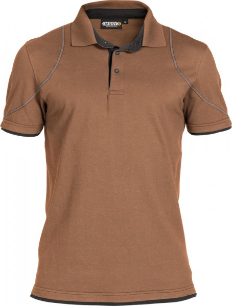 Dassy Poloshirt Orbital COSPA46 Lehmbraun/Anthrazitgrau