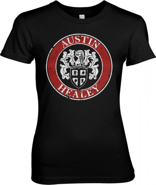 Austin Healey Distressed Girly Tee Damen T-Shirt Black