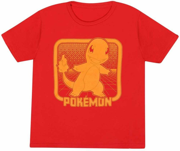 Pokemon - Charmander Retro Arcade Jungen T-Shirt