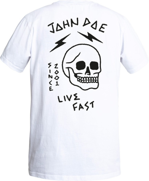 John Doe T-Shirt Live Fast Skull White
