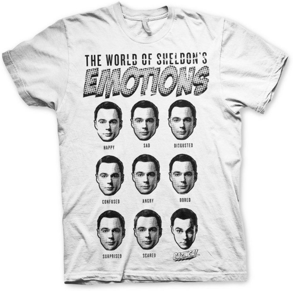 Big Bang Theory Sheldons Emotions Big Tall T-Shirt WB-1-TBBT039-H59-16