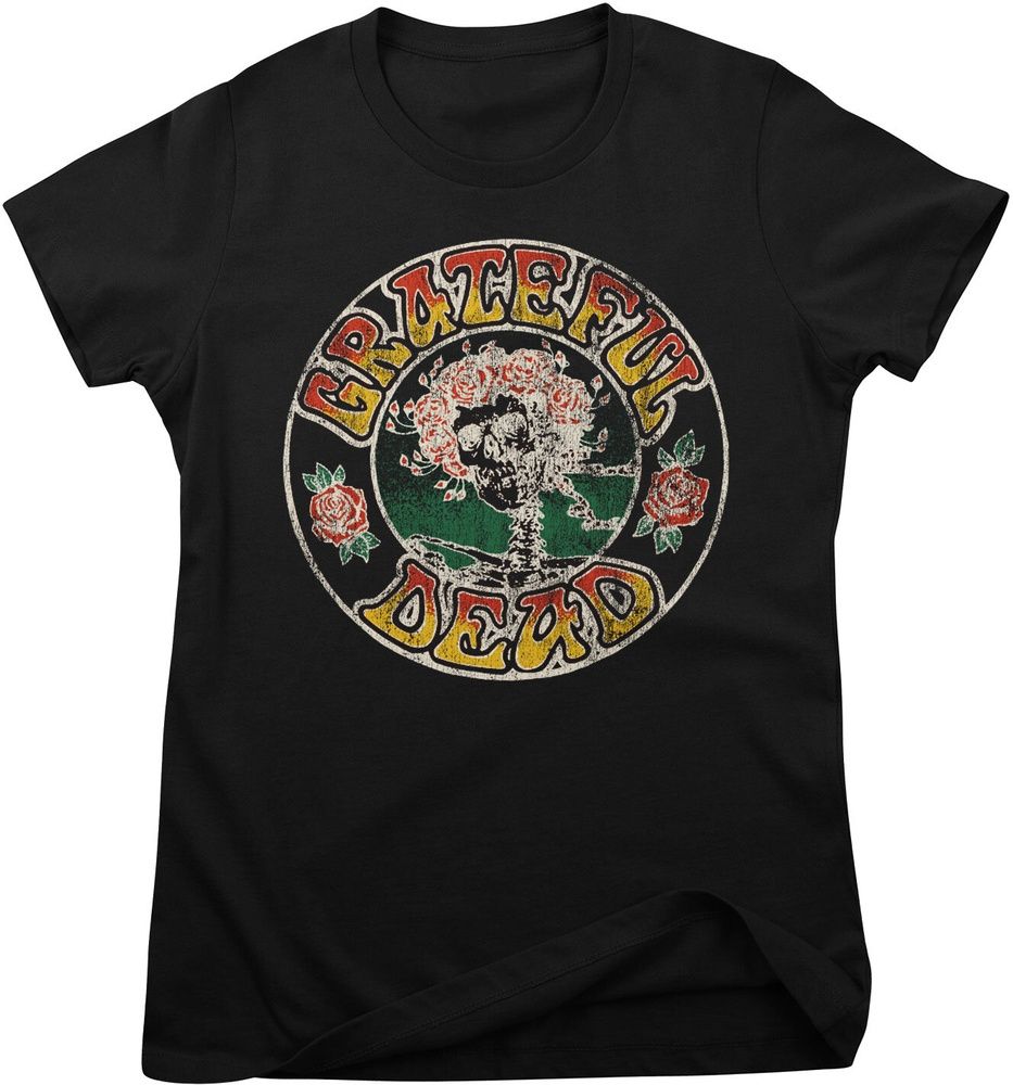 Grateful Dead T-Shirt Skull & Roses Girly Tee WMX-5-GD008-H94-8 - Damen