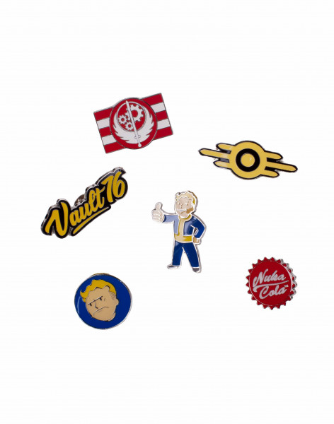 Fallout Pins Fallout 76 - Set Of 6 Metal Pins Multicolor