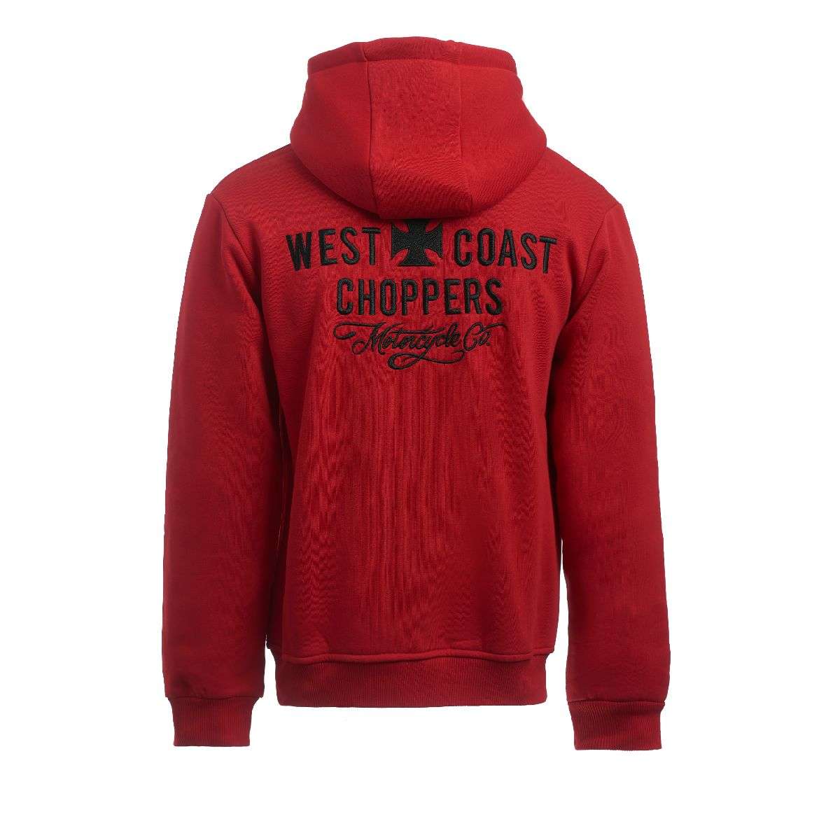 WCC West Coast Choppers Hoodie Motorcycle Co. Zip Hoody Red Hoodies