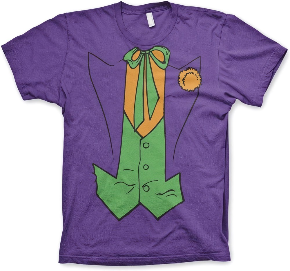 Batman The Joker Suit T-Shirt Purple - Herren / Unisex