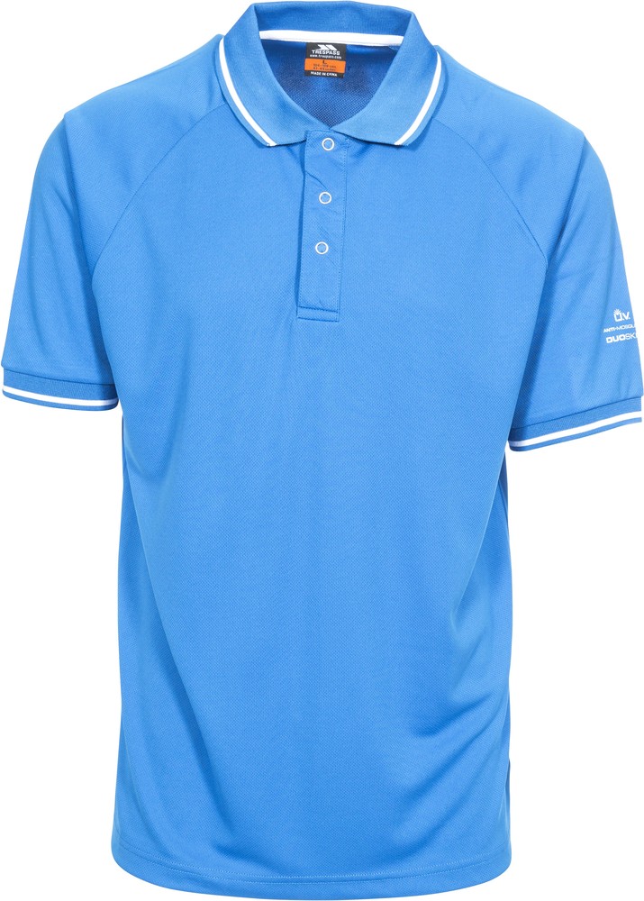 Trespass T-Shirt Bonington - Male Polo Top Tp100 Bright Blau - Herren / Unisex