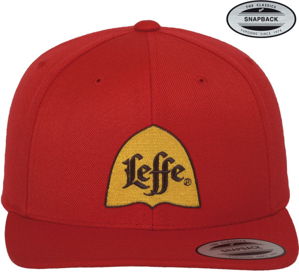 Leffe Alcove Logo Premium Snapback Cap Red