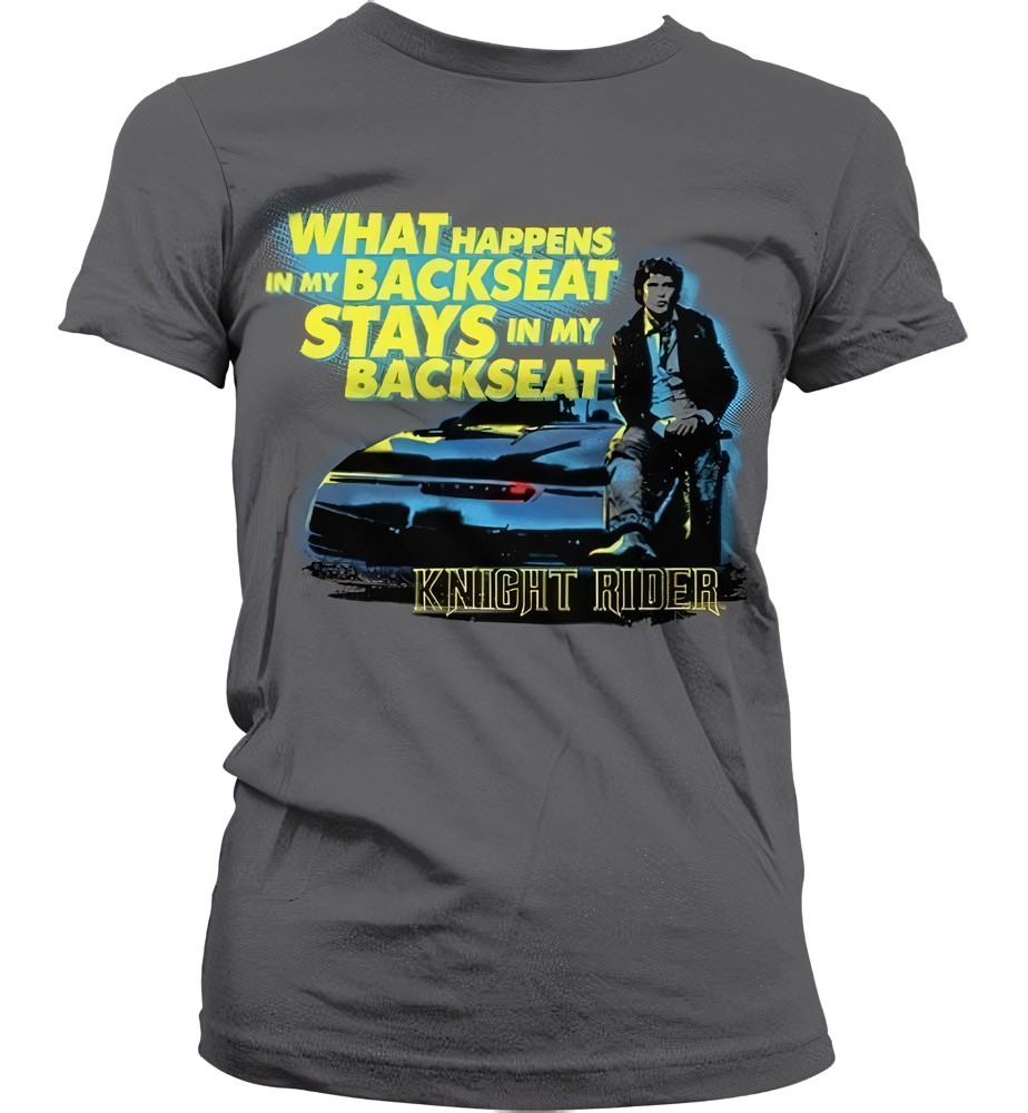 Knight Rider Backseat Girly T-Shirt Damen Dark-Grau - Damen