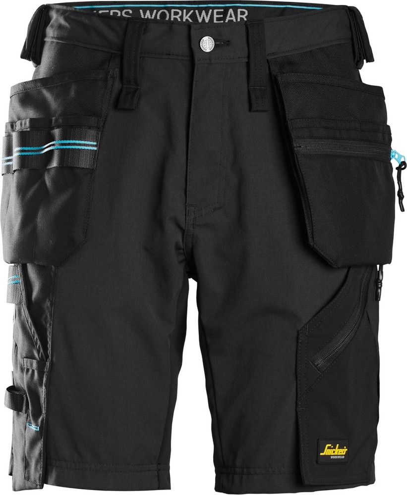 Snickers Workwear LiteWork 37.5 Arbeitsshorts mit Holstertaschen Schwarz - Herren / Unisex