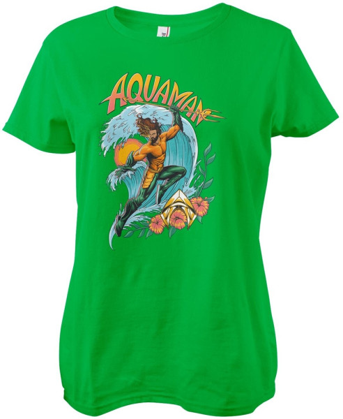 Aquaman Damen T-Shirt Surf Style Girly Tee WB-5-AQLK001-DTF869