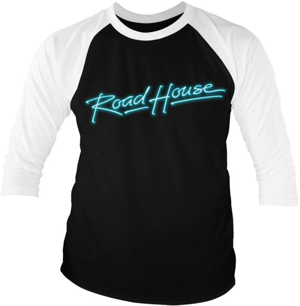 Road House Logo Baseball 3/4 Sleeve Tee Longsleeve White-Black