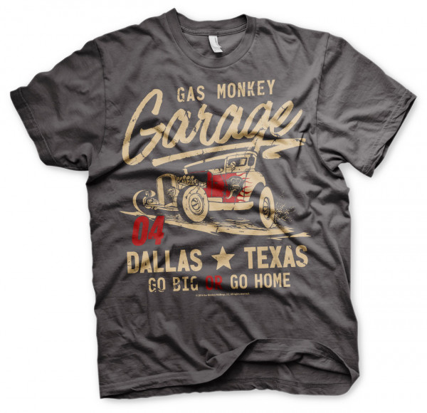 Gas Monkey Garage T-Shirt Go Big Or Go Home Darkgrey