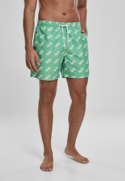 Merchcode Badehose Sprite Logo AOP Swimshorts Green