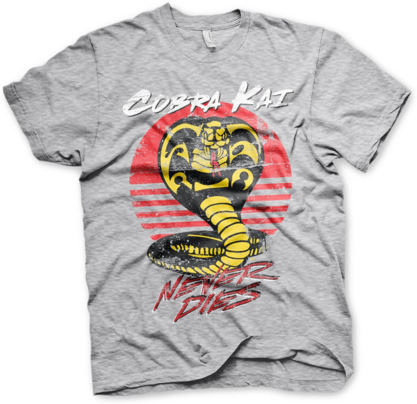 Cobra Kai Never Dies T-Shirt Heather-Grey