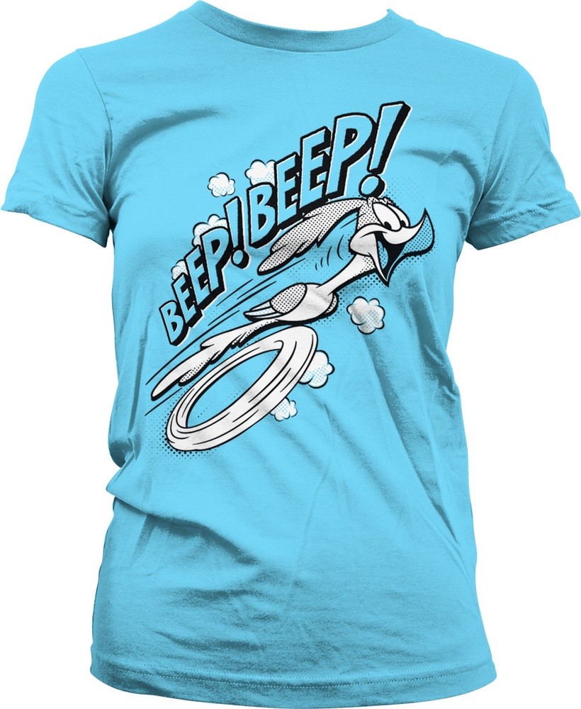 Looney Tunes BEEP BEEP Girly Tee Damen T-Shirt Skyblue - Damen