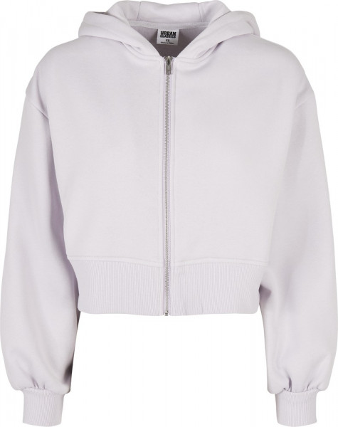 Urban Classics Damen Ladies Short Oversized Zip Jacket Softlilac
