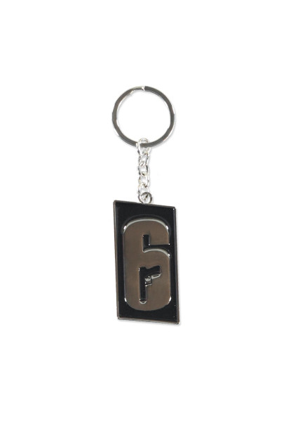 6-Siege - Metal Logo Keychain Silver