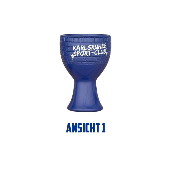 Karlsruher SC KSC Eierbecher-Set Mauer Fussball Blau