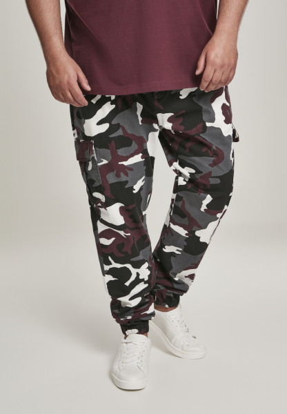 Urban Classics Trousers Camo Cargo Jogging Pants 2.0 Wine Camouflage