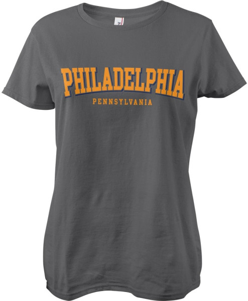 Philadephia Pennsylvania Girly Tee Damen T-Shirt Dark-Grey