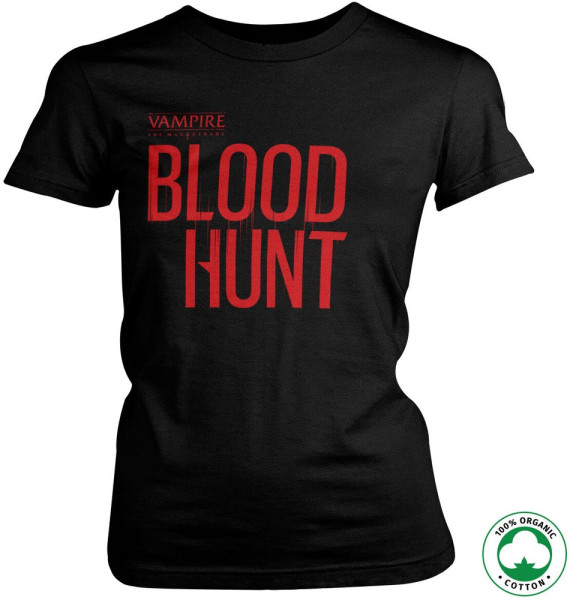 Vampire: The Masquerade Bloodhunt Logo Red on Black Organic Girly Tee Damen T-Shirt Black