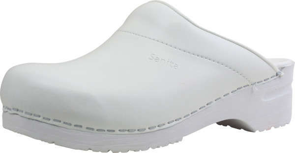 Sanita Damen Offener Clog Original-Karl Pu Open White