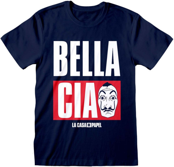 La Casa De Papel - Jumbo Bella Ciao T-Shirt Navy
