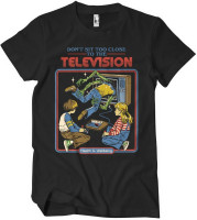 Steven Rhodes Don'T Sit Too Close To The Television T-Shirt Black