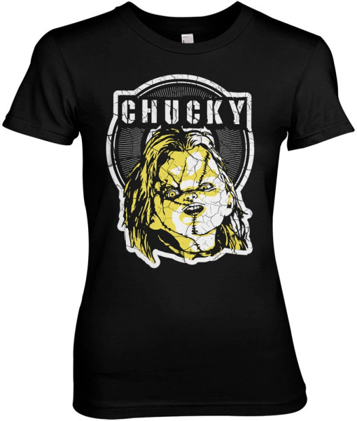 Chucky Cracked Girly Tee Damen T-Shirt Black